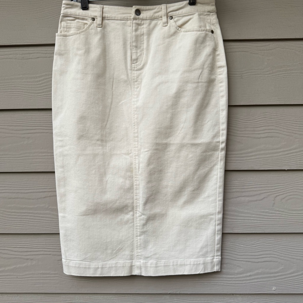Ann Mashburn Classic Cream Denim Skirt